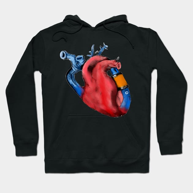 Carabiner Heart Hoodie by WOODDIOS